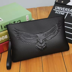 Cartera de Teléfono de Alta Calidad con Patrón de Cocodrilo, Bolso de Mano Tipo Clutch para Hombre, Cartera de Cuero Vacuno Genuino con Cremallera, Cartera de Cuero Genuino - Product Image 5