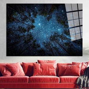 Toile d'art ciel étoilé : Décoration murale imprimée vue nocturne, ART SUR VERRE TÉMPERÉ - Product Image 1