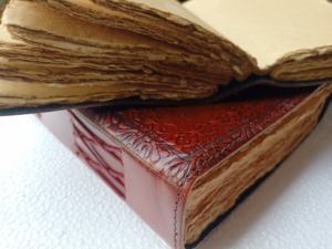 Revues en cuir agate pierre sur mesure en 3 tailles faites avec des papiers faits à la main vieux look coton chiffon pour la revente - Product Image 6