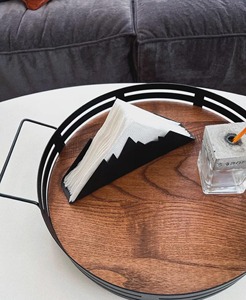 Porte-serviettes de style montagne en noir pour table à manger, comptoir de cuisine, décoration de la maison, usage quotidien et service des invités en provenance d'Inde - Product Image 6