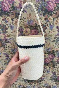 Porte-gobelet à bulles jetable en bambou avec poignée à sangle Porte-gobelet jaune écologique fait à la main/Porte-gobelet - Product Image 4