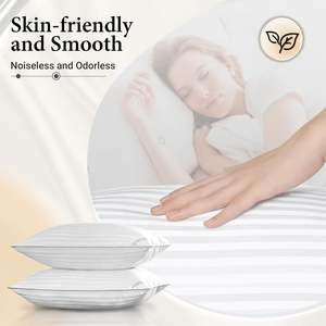 Confezione da 2 cuscini alternativi morbidi da 20x26 pollici con imbottitura in Memory Foam Logo personalizzato incluso accessorio per la copertura del cuscino per dormire - Product Image 4