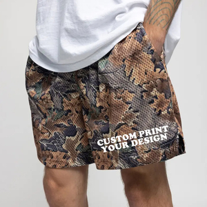 Pantalones cortos personalizados de secado rápido para hombre de 5 pulgadas, impermeables, transpirables, elásticos, para entrenamiento, ropa de playa, bañadores - Product Image 2