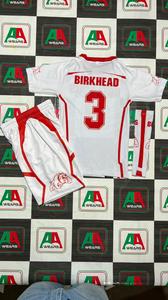 Camiseta de fútbol americano transpirable de talla grande con foto Real, pantalones cortos bordados, aparejos, sarga, sublimación, paquete de jugador integrado - Product Image 3