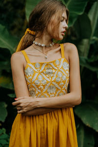 Vestido informal sin mangas hasta la rodilla para mujer, venta al por mayor, tela tejida bordada a máquina para ropa de fiesta - Product Image 5