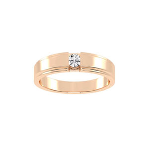 Anillo de oro rosa con diamante de moissanita, joyería de lujo sostenible para cada ocasión - Product Image 1