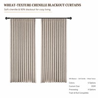 Tissu de rideau occultant en jacquard chenille 70-90, motif floral texturé, pour salon, chambre à coucher, style moderne et minimaliste