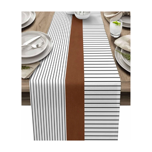 Chemin de Table en pur coton flammé pour les mariages, certifié OEKO TEX, abordable, élégant et quotidien. - Product Image 4