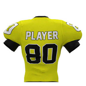 Personnalisé 100% Polyester Imprimé Par Transfert De Chaleur Adulte Football Américain Uniforme Plus La Taille Respirant Anti-Bactérien À Manches Courtes - Product Image 4