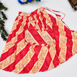 Shoryam Fashion Red Bandhani Girls Lehenga Choli |   Tenue traditionnelle ethnique indienne pour enfants, entièrement cousue, pour les fêtes et les mariages - Product Image 2