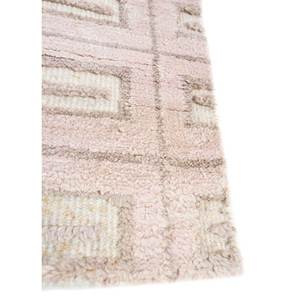 พรมลายเรขาคณิตสีชมพูและสีม่วง Skws-123 ทำด้วยมือจากขนสัตว์และไหมไผ่ สำหรับใช้ในห้องนอนและห้องนั่งเล่น - Product Image 4