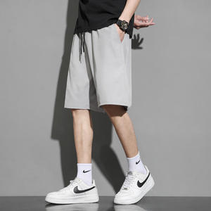 Pantalones cortos deportivos de estilo moderno para hombre, pantalones cortos para correr de algodón 100% con cordón, transpirables, holgados, para ropa de calle, deportes al aire libre - Product Image 2