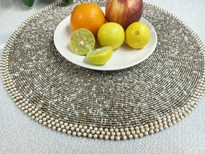 Mantel Individual Decorativo con Cuentas para Mesa de Comedor, Decoración de Fiesta, Color Personalizado, Forma de Flor al Mejor Precio - Product Image 5