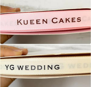 <span class=keywords><strong>ริบบิ้น</strong></span>ผ้าไหมทาฟต้าเนื้อแมตต์สองด้าน พิมพ์โลโก้ ซักได้ ใช้งานได้ยาวนาน ขนาดกว้าง 2 ซม. สีขาวธรรมชาติ สำหรับของขวัญ ขายเป็นม้วน - Product Image 3