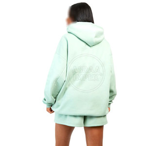 Ensemble de sweat-shirt décontracté pour femme, coupe-vent, hiver, 2 pièces, short, 100% coton, haute qualité, fabriqué en usine - Product Image 3