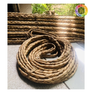 Corde tressée à la main en jacinthe d'eau séchée écologique, corde en fil naturel pour l'agriculture, corde tressée en jacinthe - Product Image 2