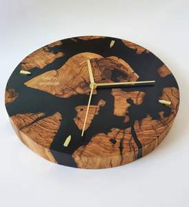 Manufacture India Wholesale Wood Resin Wall Clock Home and Restaurant Hotels Rooms Decorate Use Wood Resin Wall Clock - Product Image 4
