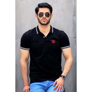 Camiseta Polo Delmont para Hombre, 100% Algodón, Diseño Sólido Básico, Transpirable, Tejido de Punto, Color Oscuro, Parches Bordados, Tallas Grandes XL 6XL - Product Image 5