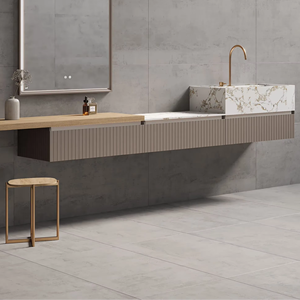 Meuble-lavabo mural flottant de luxe en contreplaqué RTA au design moderne personnalisé JY Project pour salles de bain, fabriqué au Vietnam - Product Image 3