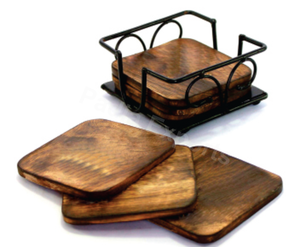 Juego de Posavasos de Madera con Diseño de Alambre y Azulejos, Estilo Moderno, 500 mm de Diámetro, Duraderos - Product Image 1