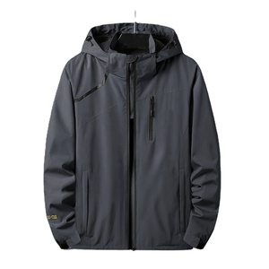 แจ็กเก็ตกันลมสะท้อนแสงทำจากโพลีเอสเตอร์สำหรับผู้ชายเสื้อกันลมกันน้ำย้อนยุคแนววินเทจแจ็คเก็ตกีฬากลางแจ้งขนาดพิเศษสำหรับผู้ชาย - Product Image 2