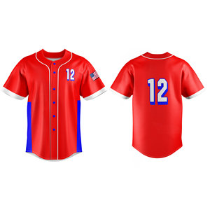 Poliéster Sublimado Transpirable Secado rápido Nombre del equipo Logotipo Número Impresión Softball Béisbol Jerseys para Mujeres Hombres OEM - Product Image 4