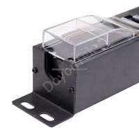 DoyonTek Metal 1U IEC C13/C19 Rack PDU avec 12 prises, fonction d'éclairage et de verrouillage pour les centres informatiques et les centres de données IDC
