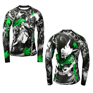 Custom Printed Full Sleeve Grappling MMA <b>Rashguard</b> Breathable Compression <b>BJJ</b> Shirt Sublimation Long Sleeve OEM Quick Dry Unisex - Product Image 4