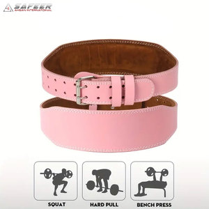 Lo último en cinturones de cuero ajustables con logotipo personalizado para gimnasio, cinturones de palanca de seguridad para levantamiento de pesas - Product Image 2
