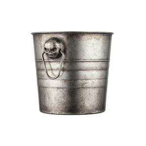 Seau à glace en métal de qualité supérieure avec poignée, finition argent antique, seaux à champagne, refroidisseurs à vin et à bar - Product Image 6