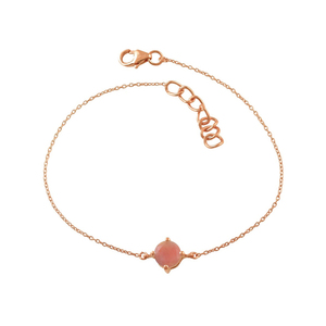 Joyería clásica de moda, pulseras de piedras preciosas de Calcedonia azul chapadas en oro amarillo de Plata de Ley 925 para damas y niñas - Product Image 3