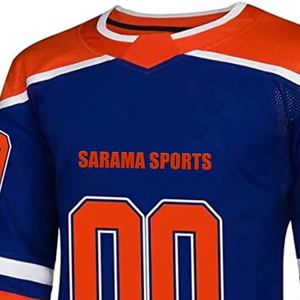 Ropa deportiva Jersey de hockey de color personalizado con número 100% Poliéster Transpirable Camiseta de hockey sobre hielo impresa personalizada - Product Image 3