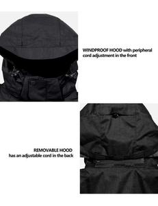 Chaqueta Softshell Ligera para Hombre OEM, Diseño Personalizado, Cuello Alto, Cierre de Cremallera, Impermeable, para Invierno, Talla Grande - Product Image 4