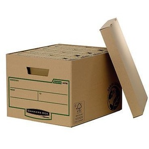 Boîte de rangement en carton recyclé Earth Series Bankers Box pour documents DIN A4, 33,5 x 27 x 39,1 cm, marron - Product Image 1