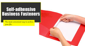 Clips de fixation auto-adhésifs en plastique blanc de 150mm avec 2 trous pour le bureau et l'école et la commodité de l'organisation - Product Image 5