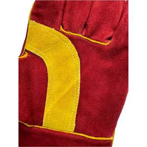 Gants de soudage à paume rouge Vente à chaud Isolation de protection Résistant à la chaleur Anti-coupure EPI Gants de travail de sécurité de soudage - Product Image 5