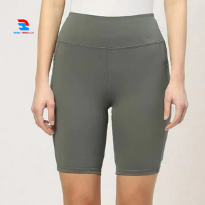 Pantalones cortos de compresión transpirables con costura de cintura alta para mujer, Yoga, Fitness, secado rápido, verano, ajustados, poliéster, Spandex, motorista - Product Image 1