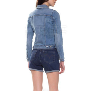 Oem Service Winter <b>Women</b> Jeans <b>Jacket</b> Knitted Breathable Cotton <b>Lightweight</b> Quick Dry - Product Image 2