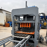 Machine automatique de fabrication de blocs de béton QT4-15E PLC avec pompe, boîte de vitesses hydraulique et haute capacité