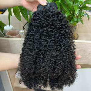 Vente en gros d'extensions de cheveux humains crus bouclés crépus dans la trame de source de la plus haute qualité - Product Image 5