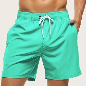 Shorts de plage pour hommes, nouvelle collection été, haute qualité, en toile, séchage rapide, respirant, élastique, polyvalent, style décontracté urbain, couleur unie - Product Image 5