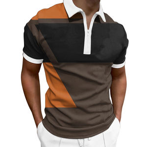 Precio razonable logotipo personalizado hombres color sólido lona transpirable manga corta para camisas servicio OEM - Product Image 3