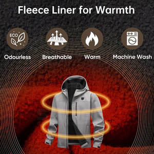 Veste Softshell d'hiver respirante pour homme avec logo en toile sur le devant, design personnalisable - Écologique et coupe-vent - Product Image 3