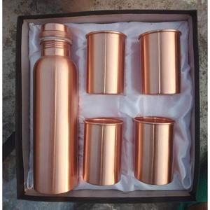 Logotipo personalizado 1000 ML Botella de agua de cobre Bebida directa Calidad de exportación para uso doméstico y de oficina - Product Image 3