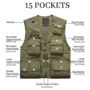 Chaleco DE SEGURIDAD reflectante de alta visibilidad de alta calidad Chaleco de seguridad de trabajo personalizado con múltiples bolsillos frontales - Product Image 2