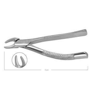 Fórceps de Extracción Dental Manual para Dientes Primarios Superiores y Raíces 150S, Acero Inoxidable, Equipo Dental Reutilizable - Product Image 1