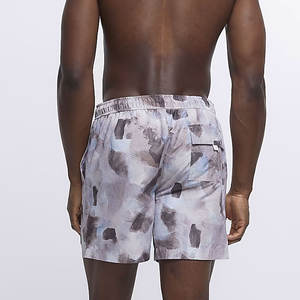 Confort ceinture élastique natation eau réactive luxe Logo plage Nylon personnalisé maille hommes maillot de bain Shorts pour hommes - Product Image 3