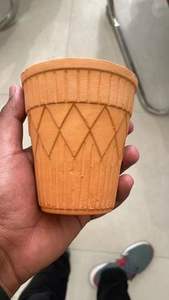 Tasses à thé coniques en terre cuite faites à la main traditionnelles d'Inde tasse à café Lassi Kulfi Kullad pour thé et soucoupes - Product Image 4