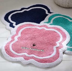 Qualité de luxe personnalisé rond Assurance coton fait tapis de bain tufté avec longue Durable tapis de sol de salle de bain prix de gros ITHL - Product Image 2