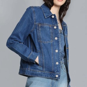 Nuevas Chaquetas vaqueras personalizadas Abrigo de invierno para mujer Abrigo de mujer Estilo informal Chaquetas vaqueras para mujer - Product Image 4